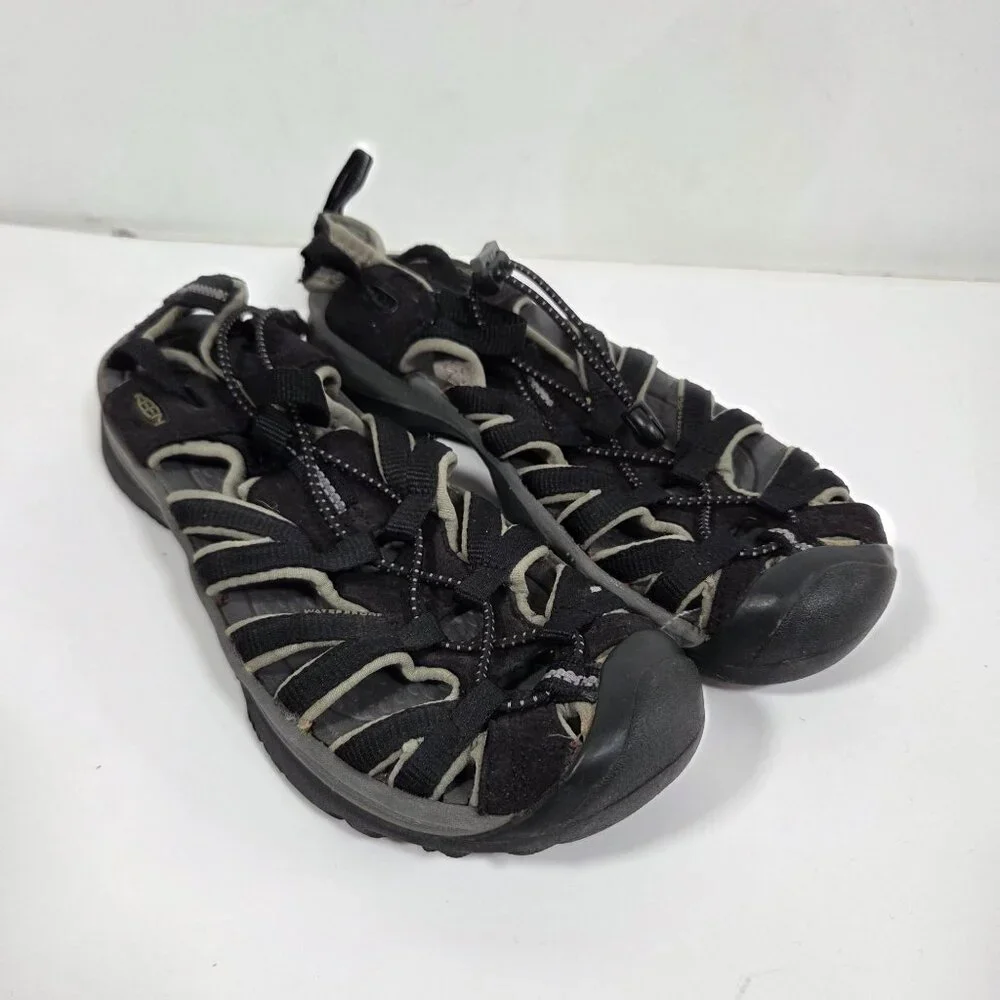 Keen NP H2 Hiking Shoes Water Sandals Kids Outdoor Black Size 8 Youth Closed Toe